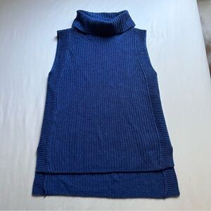 Sleeveless Cowl Neck Sweater - Navy
